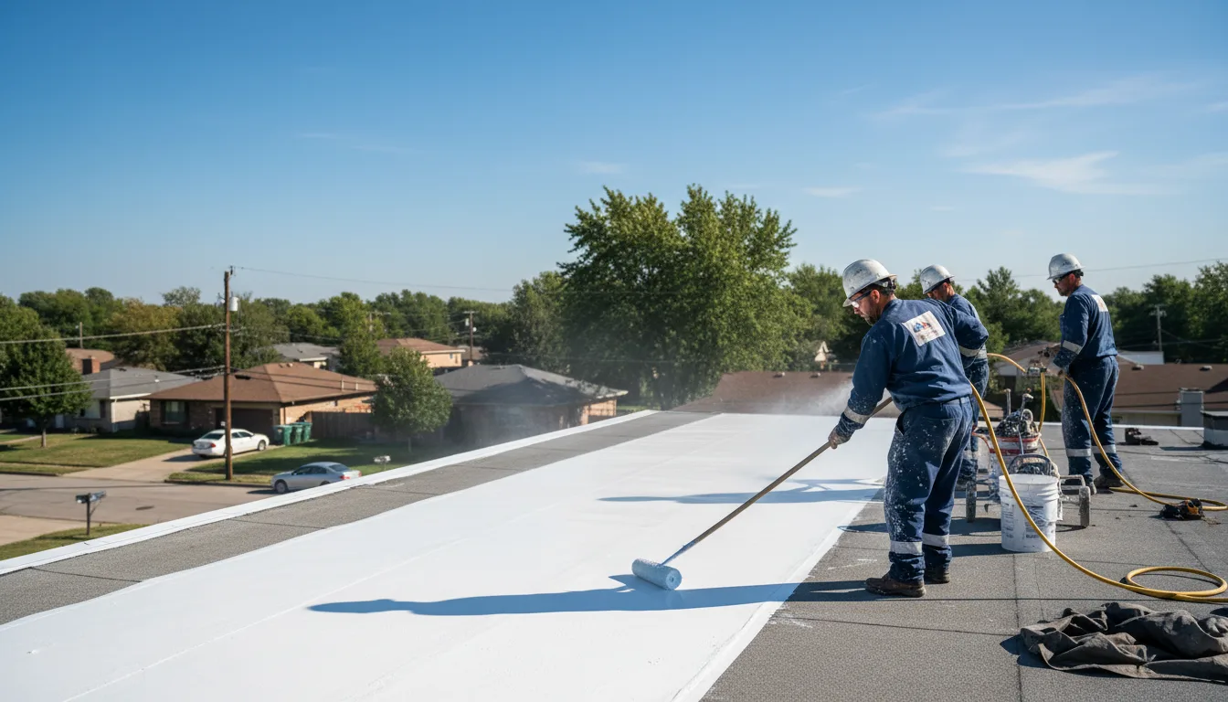 Commercial roof coating in Fayetteville, TX near me